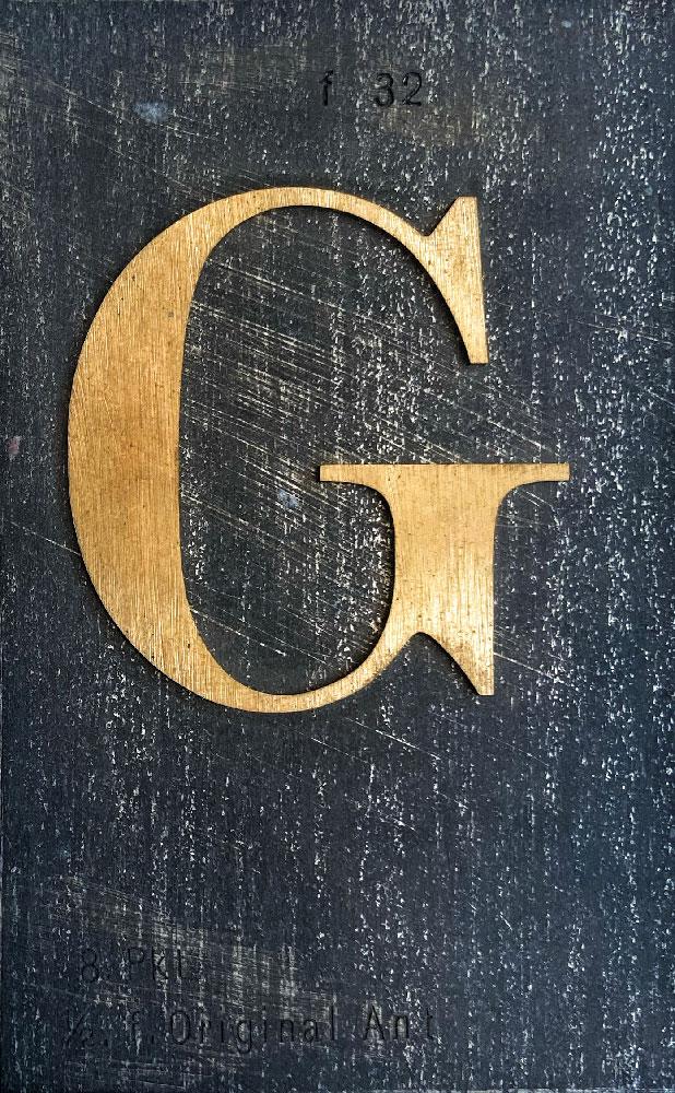 Schriftschablone G (halbfette Original-Antiqua)