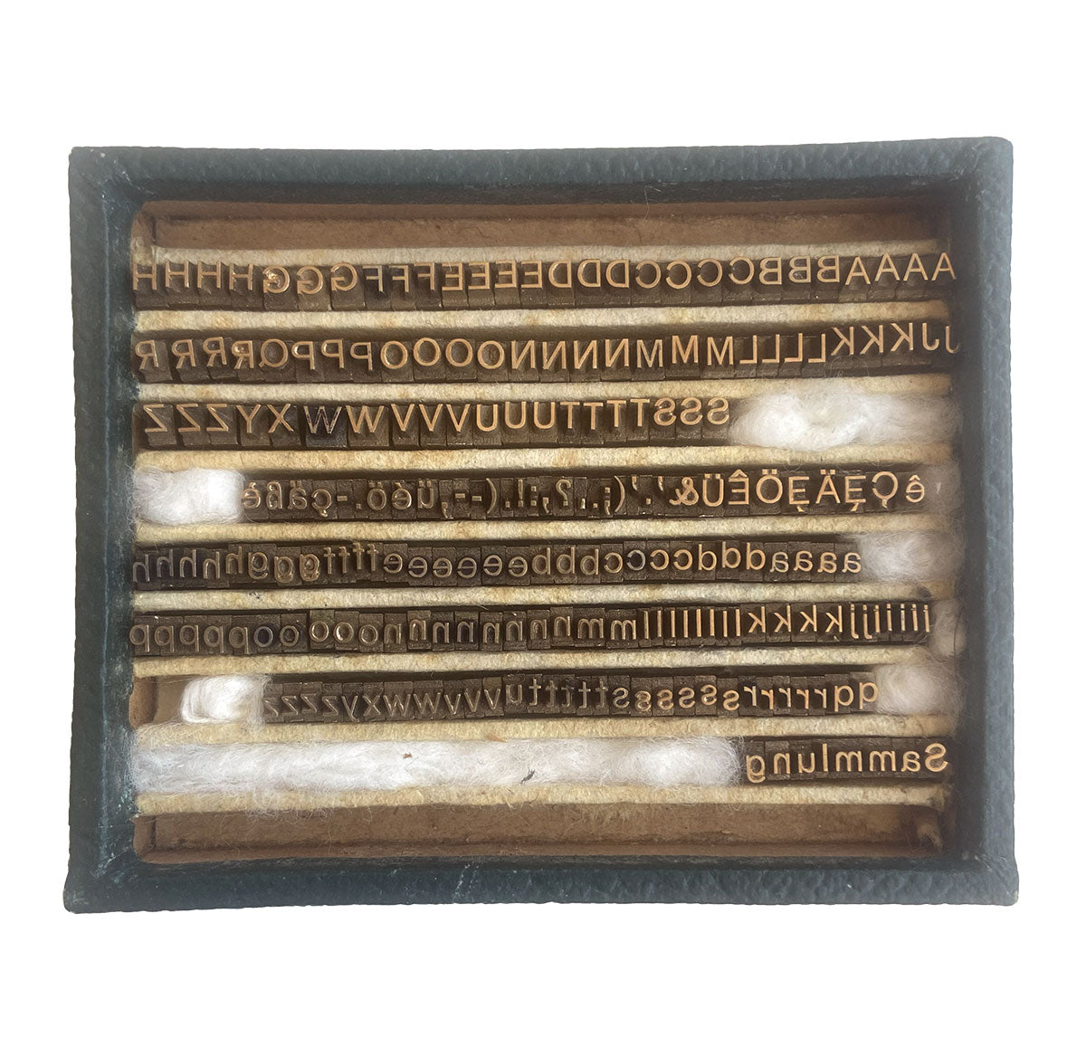 Messing-Schrift für die Vergoldepresse