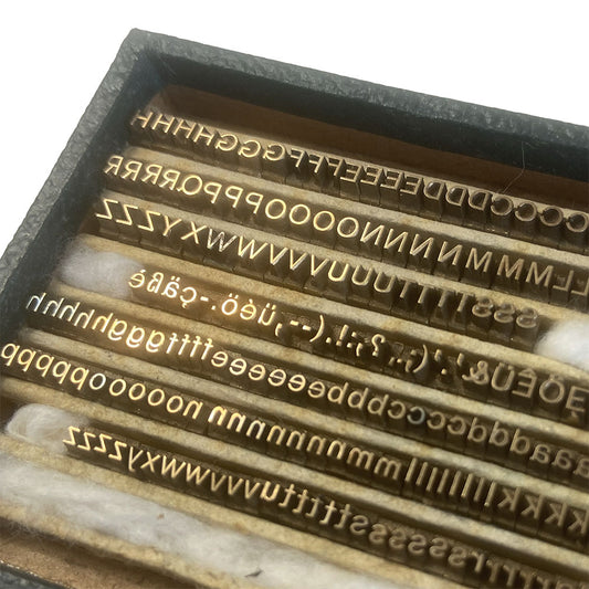 Messing-Schrift für die Vergoldepresse
