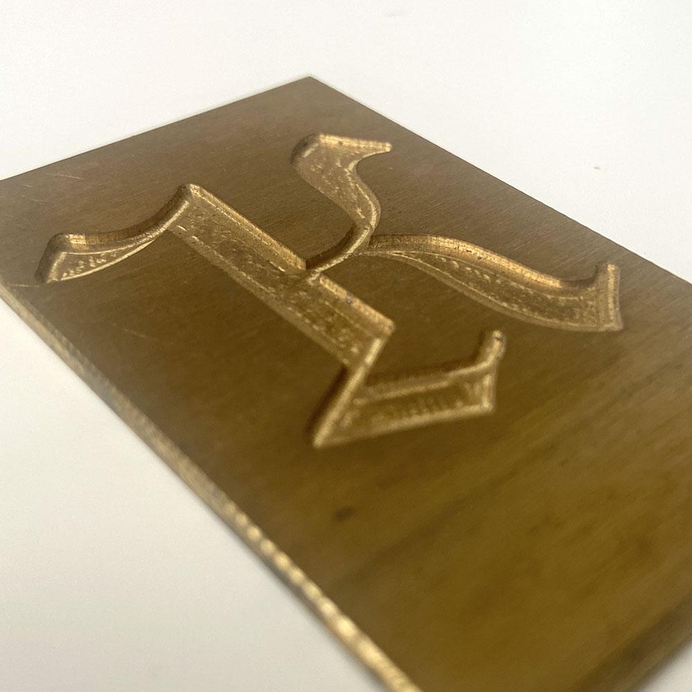 Gravur-Messing-Buchstabe K