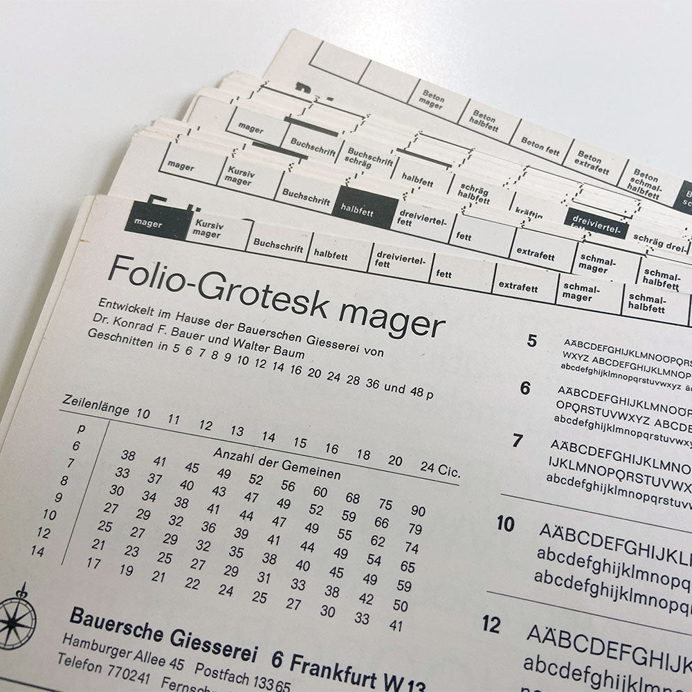 Typo-Kartei: Bauersche Gießerei