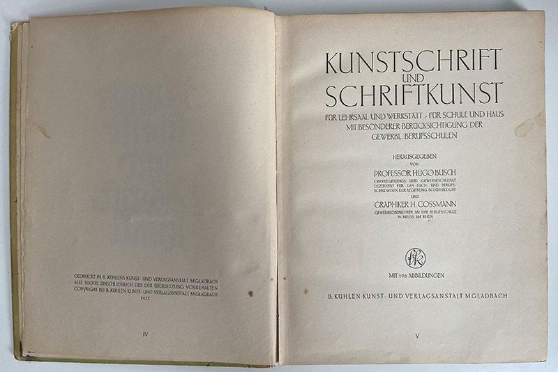 Kunstschrift und Schriftkunst