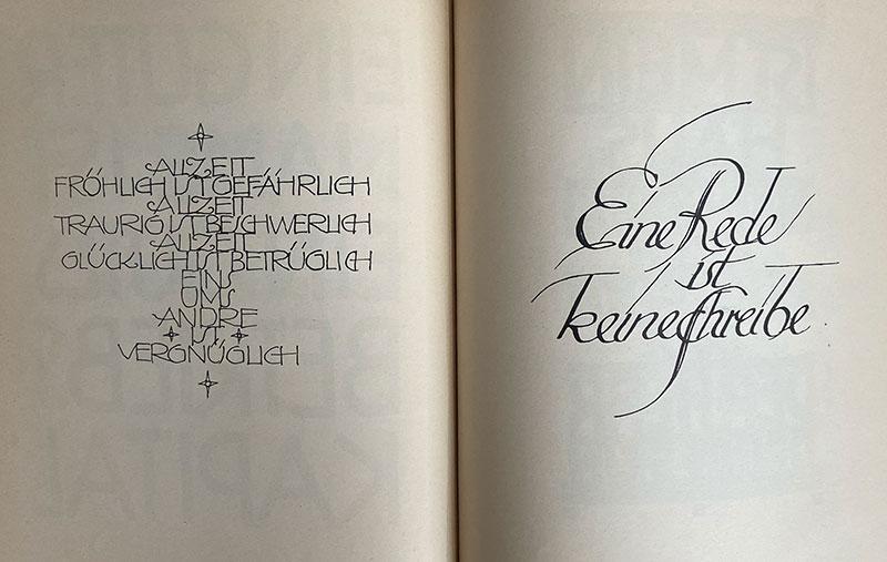Kunstschrift und Schriftkunst