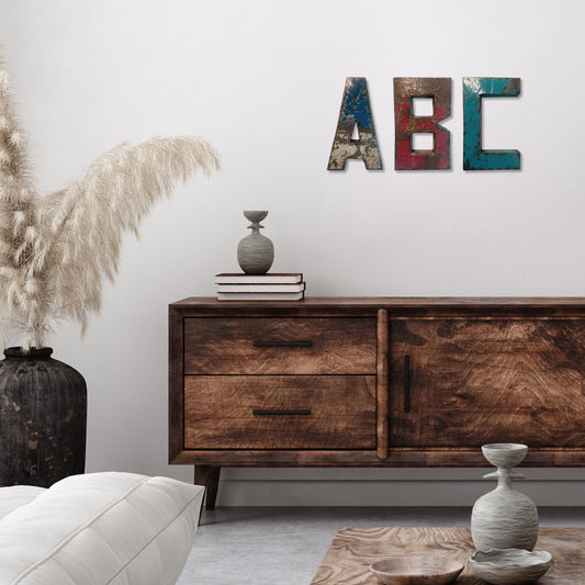 ABC: 3 Upcycling-Metall-Buchstaben