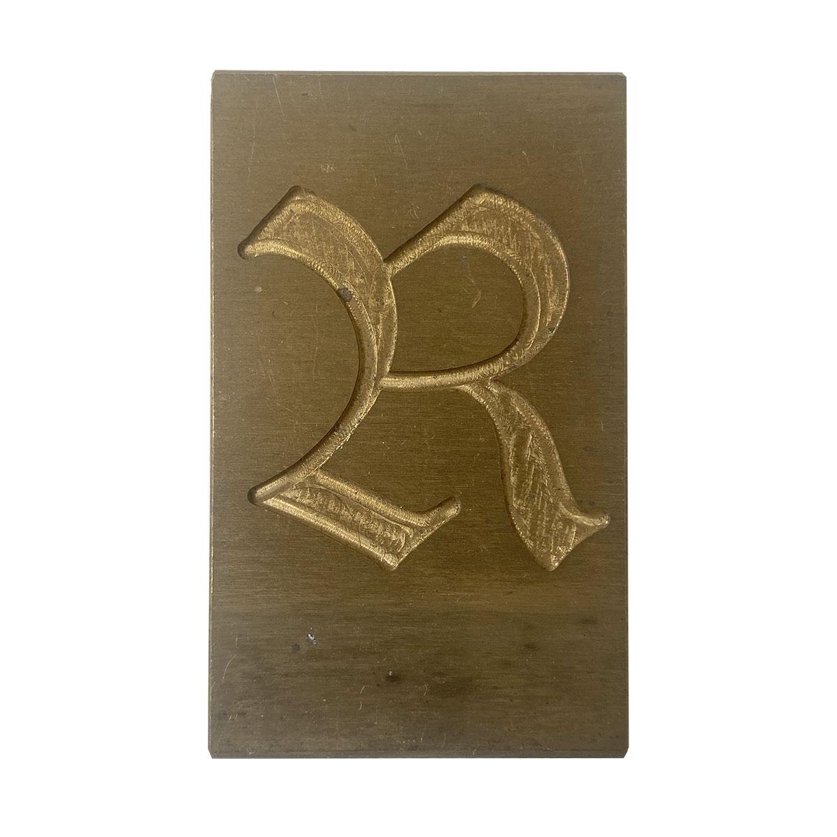Gravur-Messing-Buchstabe R