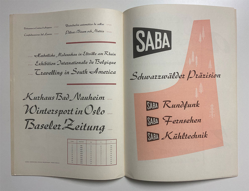 Schriftmuster Salto, Saltino, Diskus