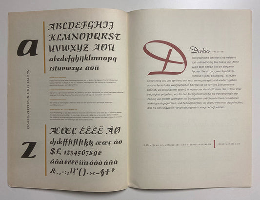 Schriftmuster Salto, Saltino, Diskus