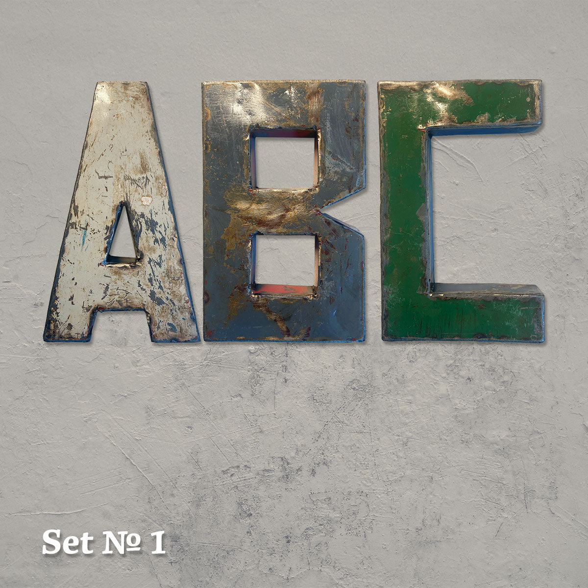 ABC: 3 Upcycling-Metall-Buchstaben