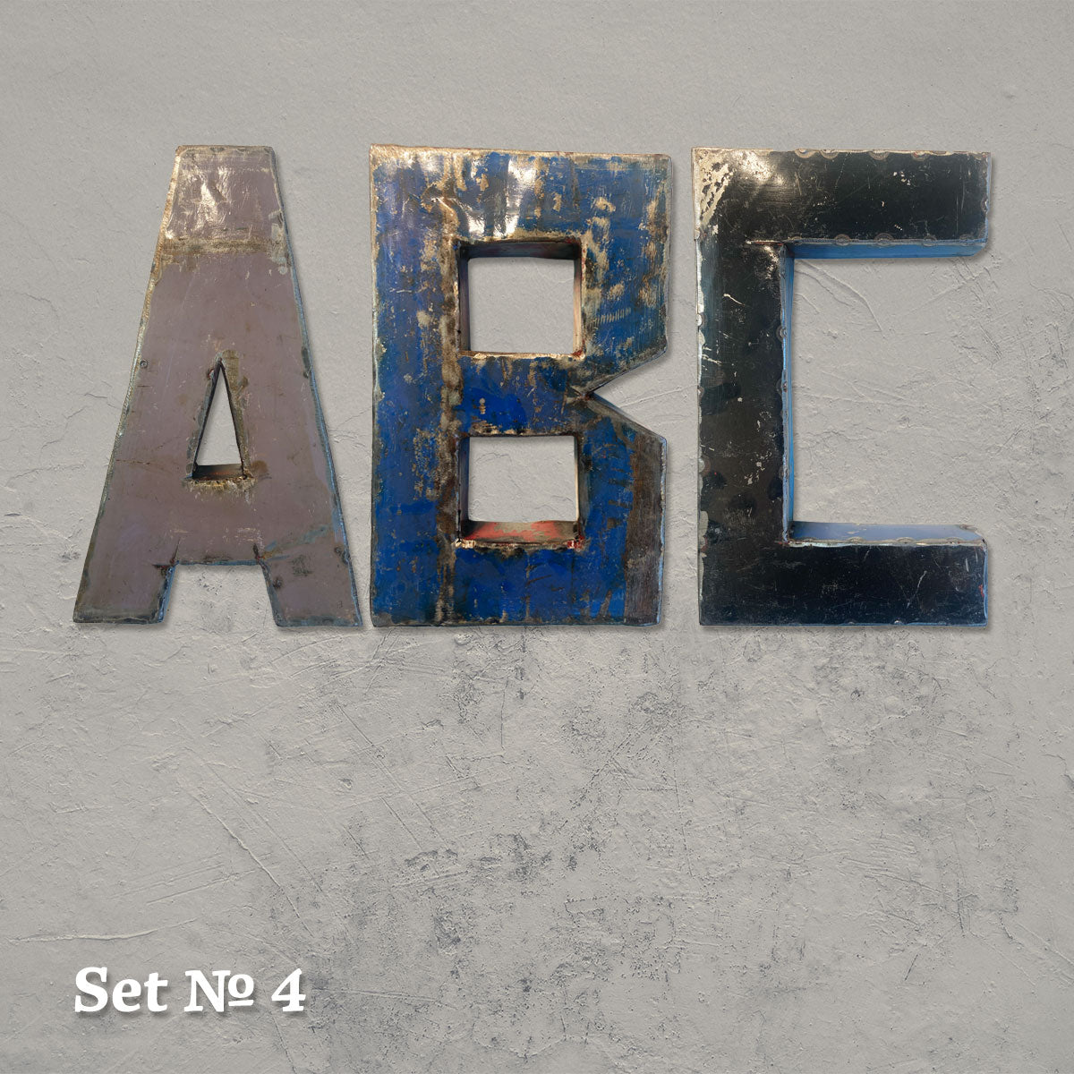 ABC: 3 Upcycling-Metall-Buchstaben