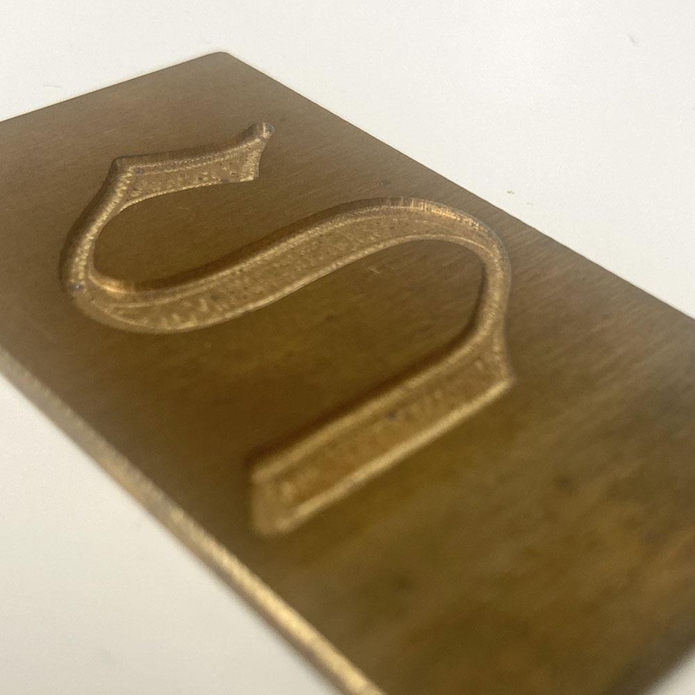 Gravur-Messing-Buchstabe S