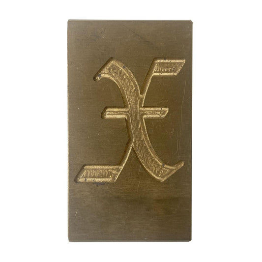 Gravur-Messing-Buchstabe X