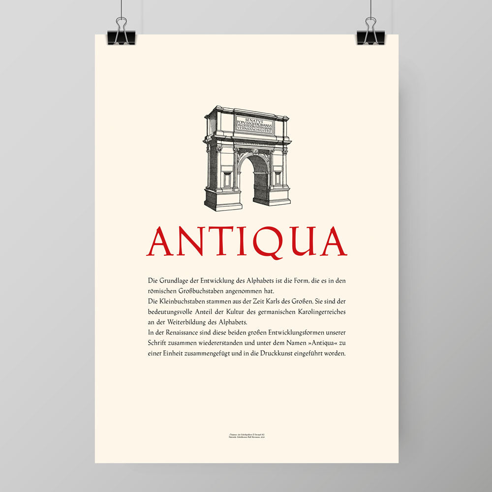 Posterset: Antiqua, Fraktur, Gotisch