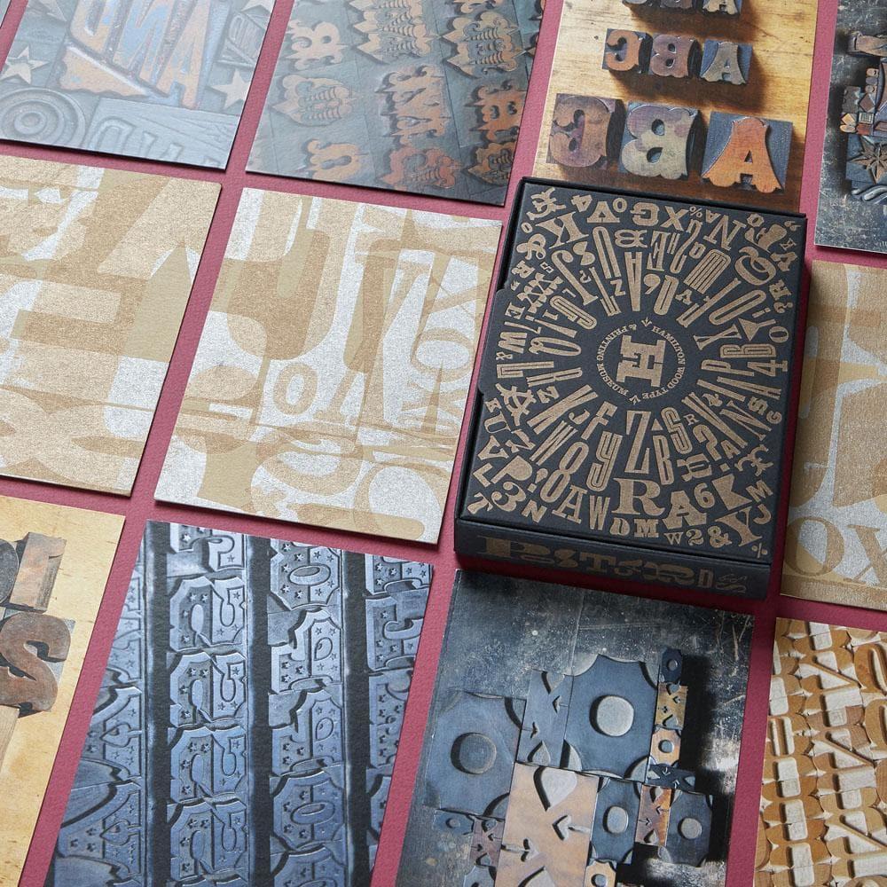 Postkarten der »Hamilton Wood Type Collection«