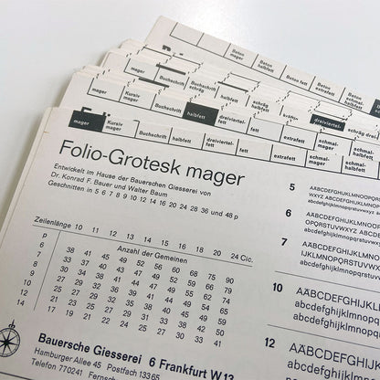 Typo-Kartei: Bauersche Gießerei